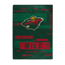 NHL Minnesota Wild Digitize Raschel Throw Blanket 60x80Inches
