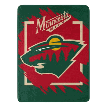 NHL Minnesota Wild Dimensional Micro Raschel Throw Blanket 46x60 Inches
