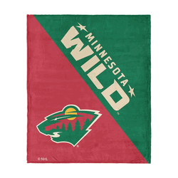 NHL Minnesota Wild Halftone Silk Touch Throw Blanket 46x60 inches