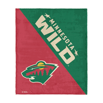 NHL Minnesota Wild Halftone Silk Touch Throw Blanket 46x60 inches
