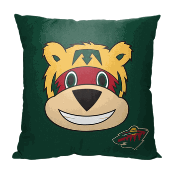 NHL Minnesota Wild Mascot Love Throw Pillow 18x18 Inches
