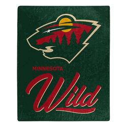 NHL Minnesota Wild Signature Raschel Throw Blanket 50x60 Inches