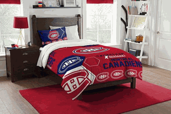 NHL Montreal Canadiens Hexagon Comforter and Sham Set Twin