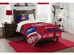 NHL Montreal Canadiens Hexagon Twin Comforter Set