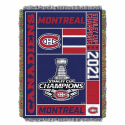 NHL Montreal Canadiens Home Ice Advantage Woven Tapestry Throw Blanket 48x60 Inches