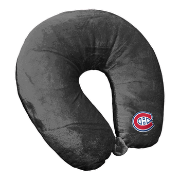 NHL Montreal Canadiens Logo Charcoal Neck Pillow