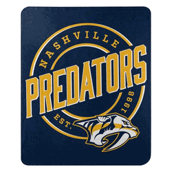 NHL Nashville Predators Campaign Fleece Throw Blanket 50x60 Inches