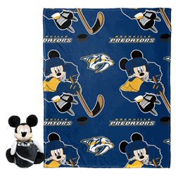 NHL Nashville Predators Ice Mickey Mouse Hugger & Silk Touch Throw Blanket Set 40x50 Inches