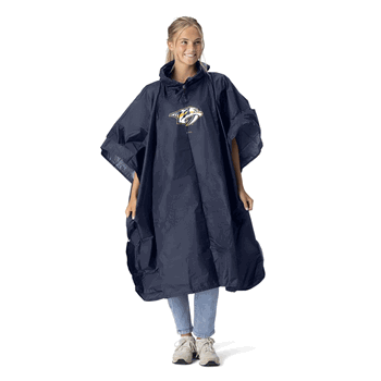 NHL Nashville Predators Logo Navy Pullover Poncho with Mesh Bag 49�44 inches