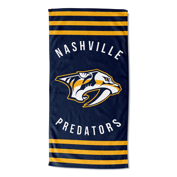 NHL Nashville Predators Stripes Beach Towel 30x60 Inches
