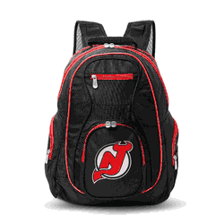 NHL New Jersey Devils 19" Premium Laptop Backpack with Colored Trim