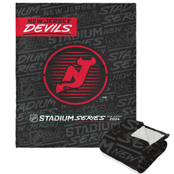 NHL New Jersey Devils 2024 NHLSS Turnpike Silk Touch Sherpa Throw Blanket 50x60 Inches