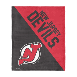 NHL New Jersey Devils Halftone Silk Touch Throw Blanket 46x60 inches