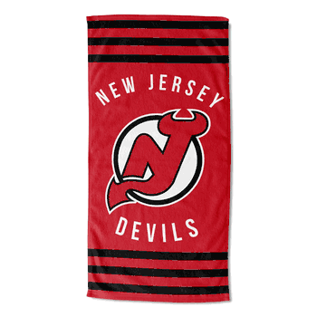 NHL New Jersey Devils Stripes Beach Towel