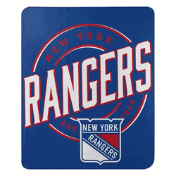 NHL New York Rangers Campaign Fleece Throw Blanket 50x60 Inches