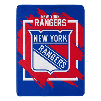NHL New York Rangers Dimensional Micro Raschel Throw Blanket 46x60 Inches