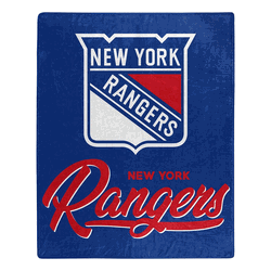 NHL New York Rangers Signature Raschel Throw Blanket 50x60 Inches