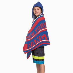 NHL New York Rangers Youth Hooded Beach Towel 21 x 51 Inches