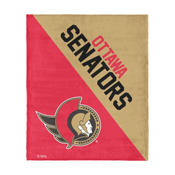 NHL Ottawa Senators Halftone Silk Touch Throw Blanket 46x60 inches