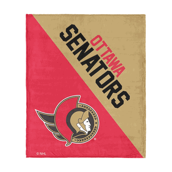 NHL Ottawa Senators Halftone Silk Touch Throw Blanket 46x60 inches