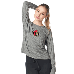NHL Ottawa Senators Heather Grey Raglan Long Sleeve Tee XS