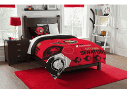 NHL Ottawa Senators Hexagon Comforter and Sham Set Twin