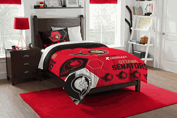 NHL Ottawa Senators Hexagon Comforter and Sham Set Twin