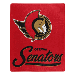 NHL Ottawa Senators Signature Raschel Throw Blanket 50x60 Inches