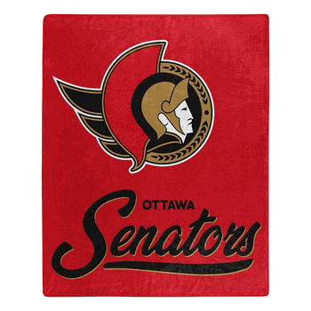 NHL Ottawa Senators Signature Raschel Throw Blanket 50x60 Inches