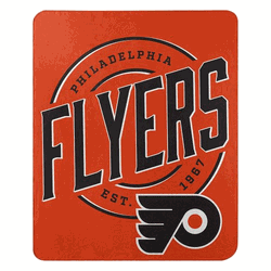 NHL Philadelphia Flyers Campaign Fleece Throw Blanket 50x60 Inches