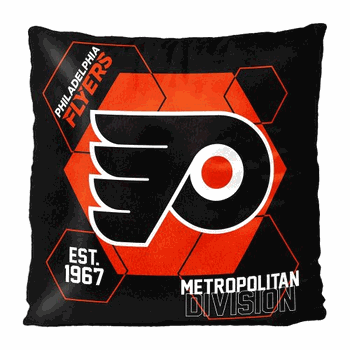 NHL Philadelphia Flyers Connector Double Sided Velvet Pillow 16 x 16 Inches