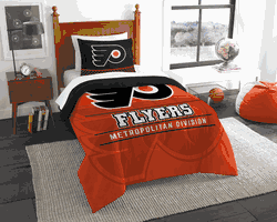 NHL Philadelphia Flyers Draft Twin Comforter Set