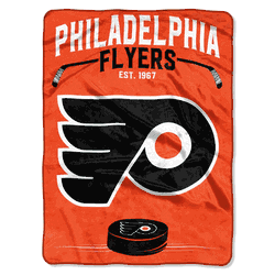 Philadelphia Flyers Inspired Raschel Plush Throw Blanket