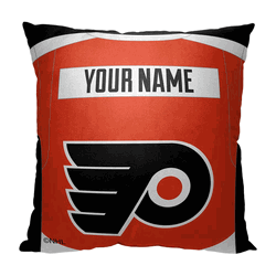 NHL Philadelphia Flyers Jersey Personalized Throw Pillow 18x18 Inches