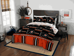 NHL Philadelphia Philadelphia Flyers Rotary Queen Bed In a Bag Set