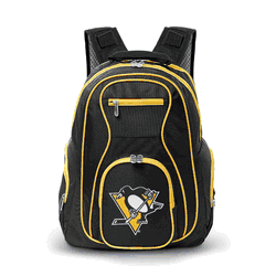 NHL Pittsburgh Penguins 19" Premium Laptop Backpack with Colored Trim