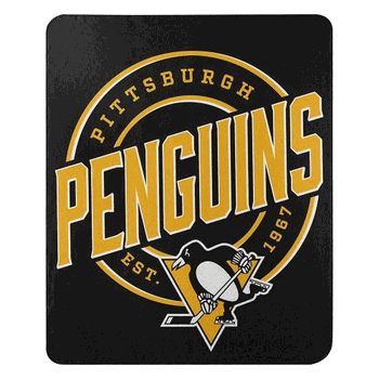 NHL Pittsburgh Penguins Campaign Fleece Throw Blanket 50x60 Inches
