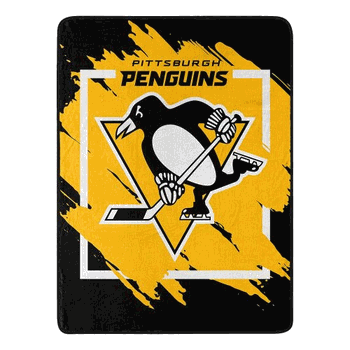 NHL Pittsburgh Penguins Dimensional Micro Raschel Throw Blanket 46x60 Inches