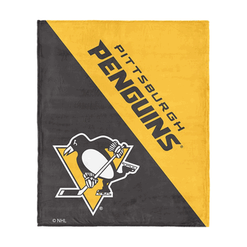 NHL Pittsburgh Penguins Halftone Silk Touch Throw Blanket 46x60 inches
