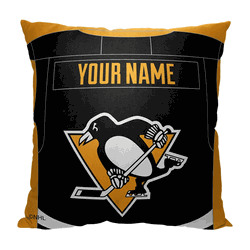 NHL Pittsburgh Penguins Jersey Personalized Throw Pillow 18x18 Inches