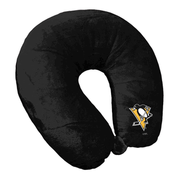 NHL Pittsburgh Penguins Logo Black Neck Pillow