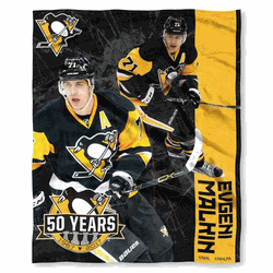 NHL Pittsburgh Penguins Player Evgeni Malkin Silk Touch Throw Blanket 50x60 Inches