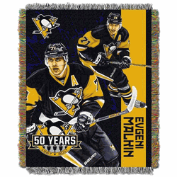 NHL Pittsburgh Penguins Player Evgeni Malkin Woven Tapestry Throw Blanket 48x60 Inches