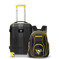 NHL Pittsburgh Penguins Premium 2-Piece Backpack & Carry-On Set