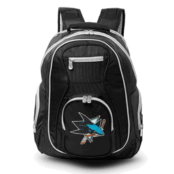 NHL San Jose Sharks 19" Premium Laptop Backpack with Colored Trim