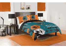 NHL San Jose Sharks Hexagon F/Q Comforter Set