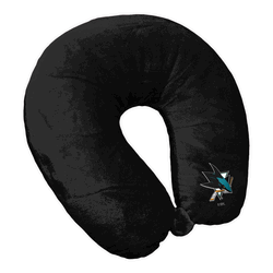 NHL San Jose Sharks Logo Black Neck Pillow