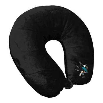 NHL San Jose Sharks Logo Black Neck Pillow