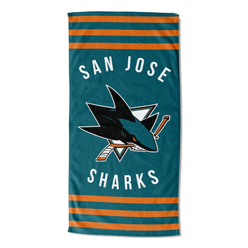 NHL San Jose Sharks Stripes Beach Towel 30x60 Inches