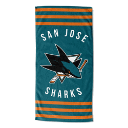 NHL San Jose Sharks Stripes Beach Towel 30x60 Inches